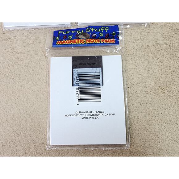 Magnetic Note Pads Noteworthy Year 1998 Michael Placek Made in USA x3 - Picture 10 of 11